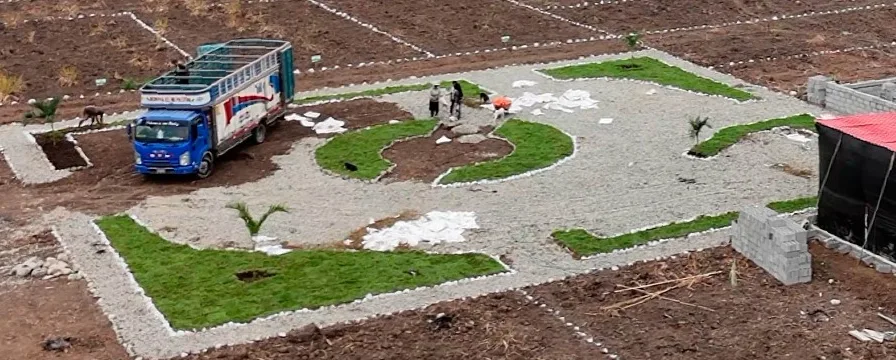 Obra del parque y áreas verdes de Villa Tomabal